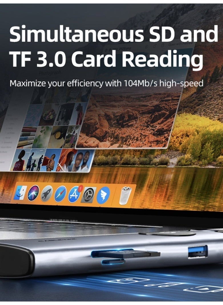 CABLETIME 6 IN 1 USB C MULTIPORT TRAVEL HUB COMPATIBLE WITH IPAD ANDROID TABLET IMAC - Image 2
